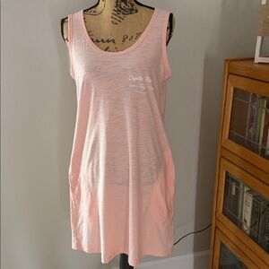Pink Sleeveless Dress/Coverup with Pockets